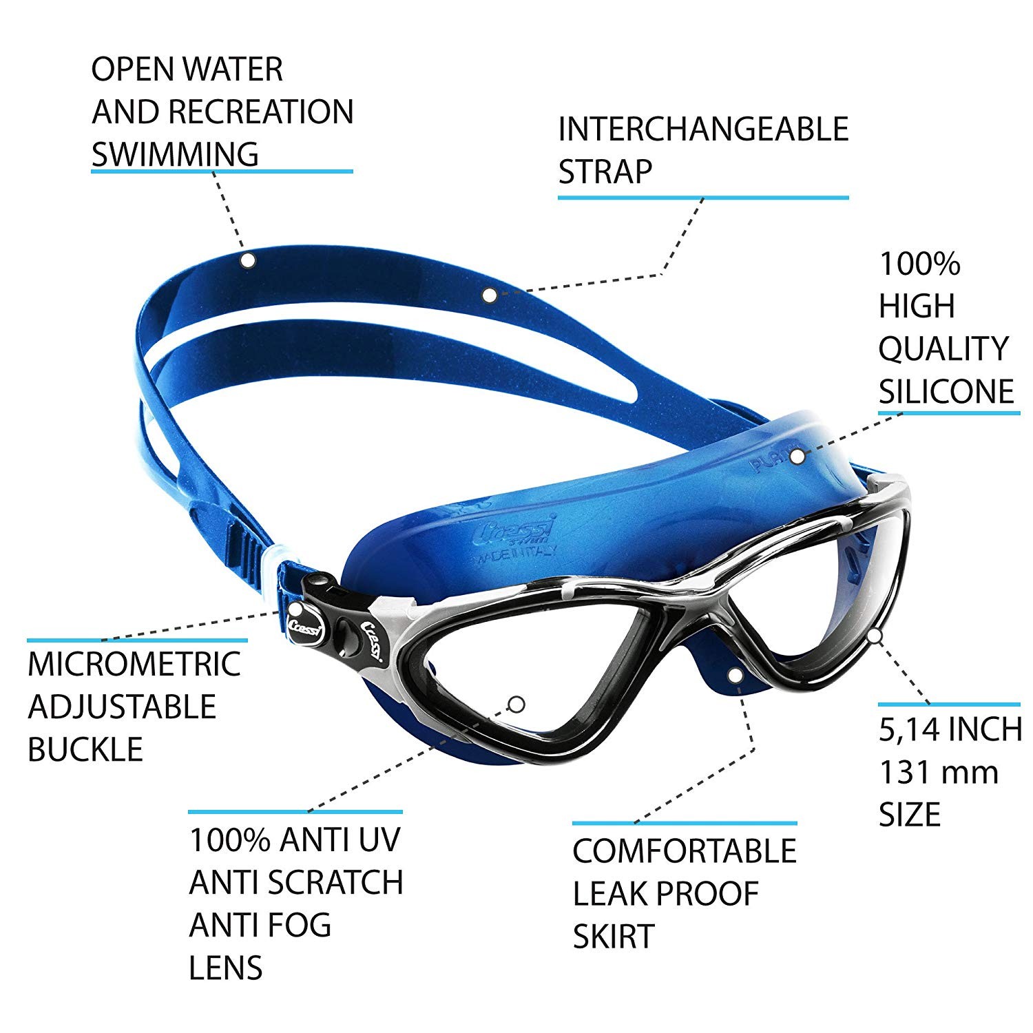 CRESSI - Planet Dark Schwimmbrille