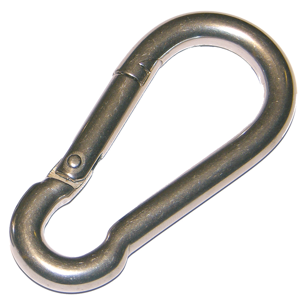 UEBBYS - Karabinerhaken Edelstahl rostfrei 80mm