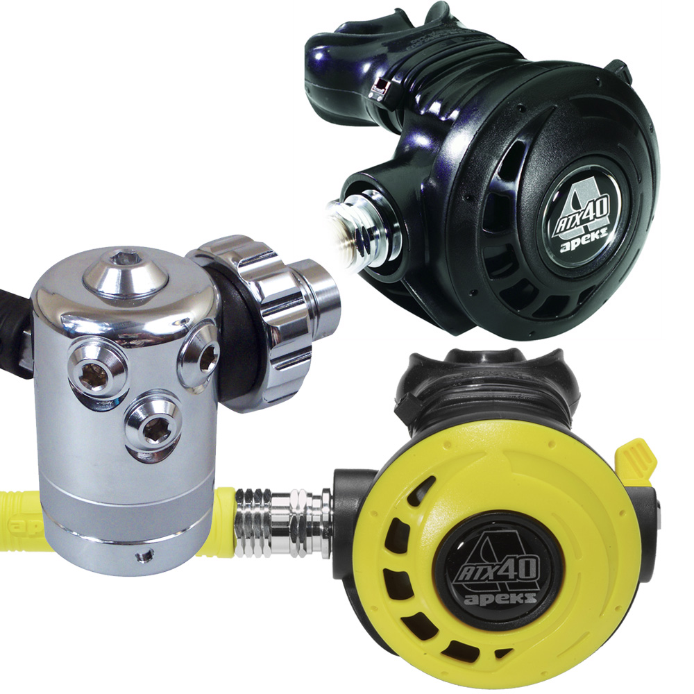 APEKS - ATX40 DS4 Atemregler Set DIN 3stufig mit Octopus ATX40 APEKS - ATX40 DS4 Atemregler Set DIN 3stufig mit Octopus ATX40