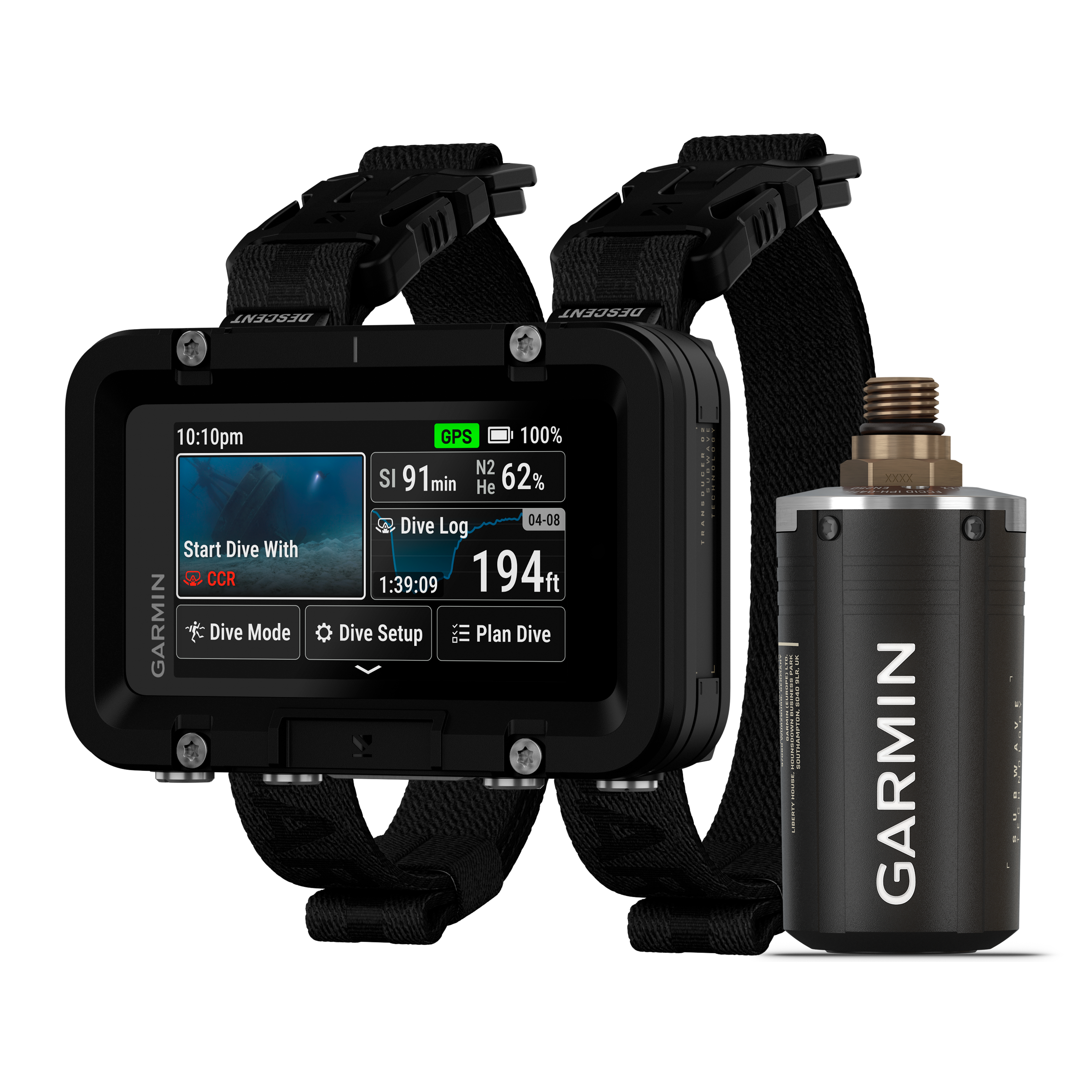 GARMIN - Descent X50i Tauchcomputer mit T2 Tankpod